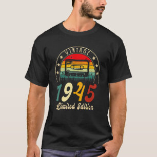 Vintag 1945 Retro Cassette 1945 77. Geburtstag 77 T-Shirt