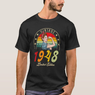 Vintag 1948 1948 74. B Tag 74 Jahre alt T-Shirt