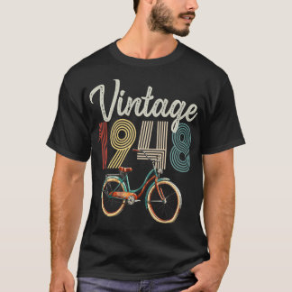 Vintag 1948 Geboren im Jahr 1948 Retro Altes Fahrr T-Shirt