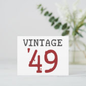 Vintag 1949 postkarte (Stehend Vorderseite)