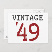 Vintag 1949 postkarte (Vorne/Hinten)