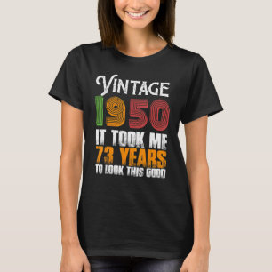 Vintag 1950 73 Jahre alt Geburtstag Retro Vatersch T-Shirt