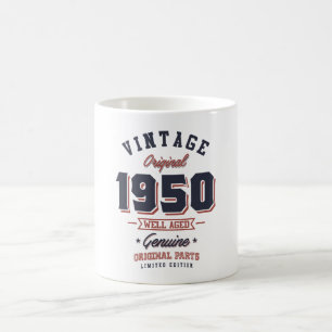 Vintag 1950 Geboren 1950 Retro-Geburtstagsgeschenk Kaffeetasse