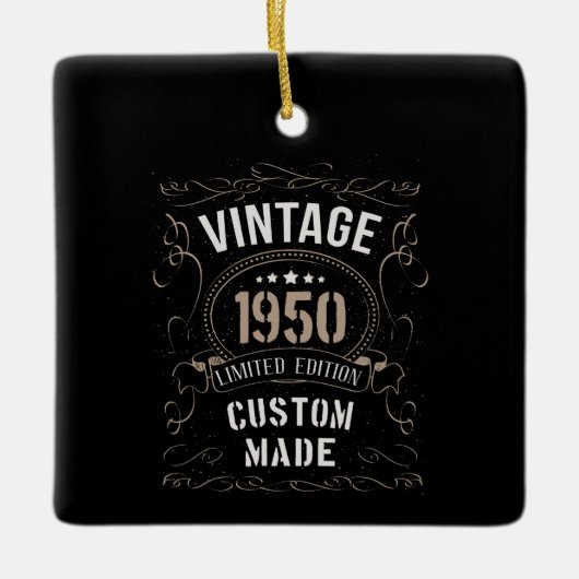 Vintag 1950 limitierte Auflage kundenspezifisch Keramikornament (Vorderseite)