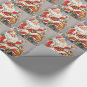 Vintag 1950 Santa Geschenkpapier (Ecke)
