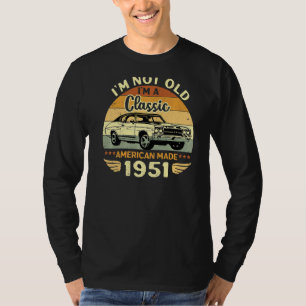 Vintag 1951 Auto Geburtstag Im klassischen Stil is T-Shirt