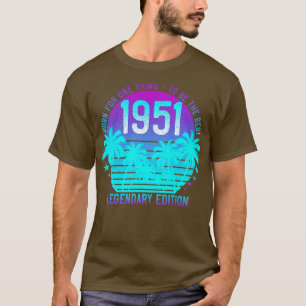 Vintag 1951 Geburtstag 70. Ästhetische Sonnenunter T-Shirt