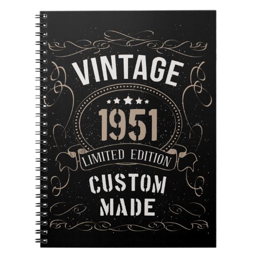 Vintag 1951 limitierte Auflage kundenspezifisch Notizblock (Vorderseite)