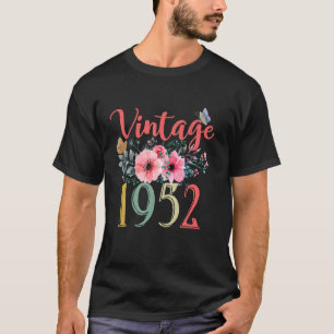 Vintag 1952 Floral Hippie Groovy Wildblume 73. T-Shirt
