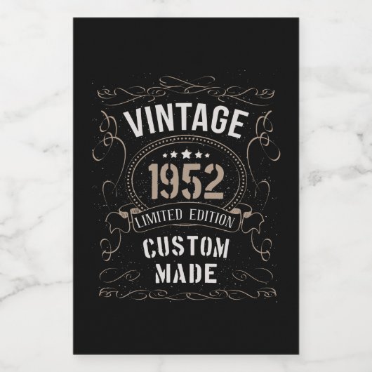 Vintag 1952 limitierte Auflage kundenspezifisch Lebensmitteletikett (Einzelnes Label)