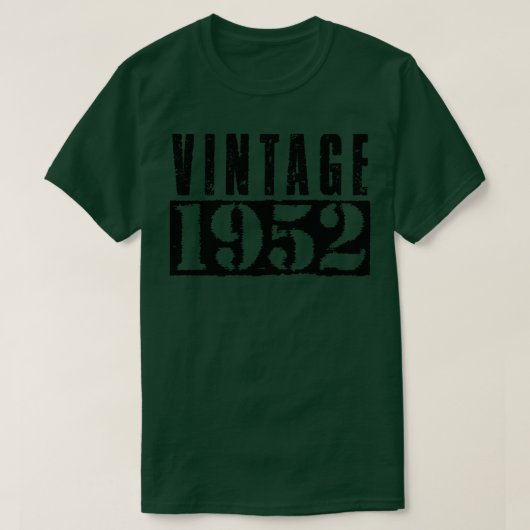 Vintag 1952 Vintager Schwarzer Text T-Shirt (Design vorne)