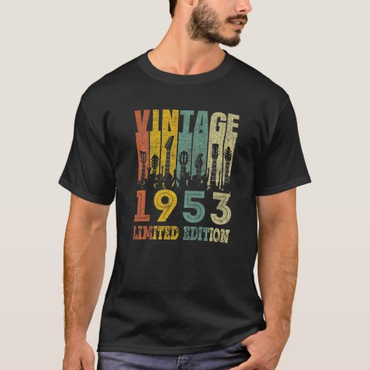 Vintag 1953 Geburtstagsgitarre 70. Geburtstag T-Shirt (Vorderseite)