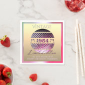 Vintag 1954 70. Geburtstag pink Serviette (Beispiel)
