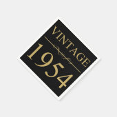 Vintag 1954 70. Geburtstag Serviette (Ecke)