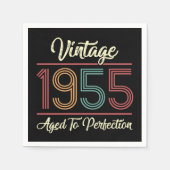 Vintag 1955 70. Geburtstag Serviette (Vorderseite)