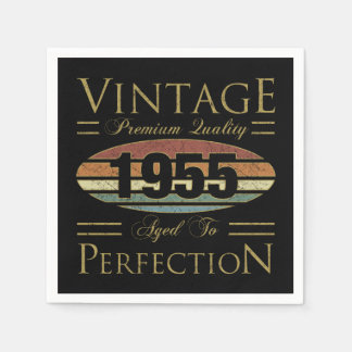 Vintag 1955 70. Geburtstag Serviette
