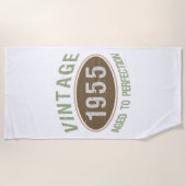 Vintag 1955 70. Geburtstag Strandtuch (Vorderseite)