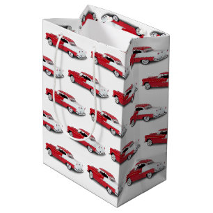 Vintag 1955 Rot und Weiß Chevy Mittlere Geschenktüte