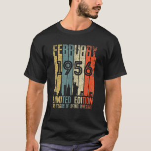 Vintag 1956 66 Jahre alt Gebildet im Februar 1956  T-Shirt