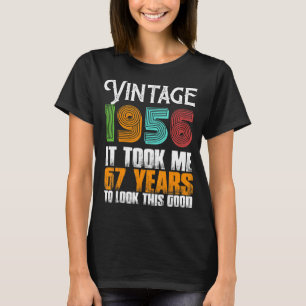 Vintag 1956 67 Jahre alt Geburtstag Retro Vatersch T-Shirt