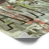 Vintag 1956 Fly BEA Amsterdam UK Travel Poster (Ecke)