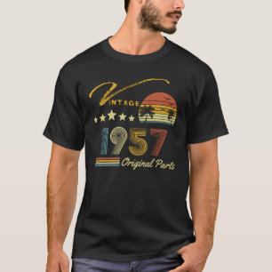Vintag 1957 66. Geburtstag 66 Jahre alter Retro T-Shirt