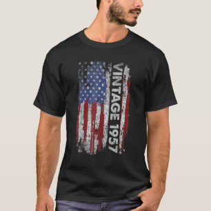 Vintag 1957 US-amerikanische Flagge 65 Jahre alt 6 T-Shirt