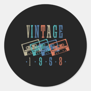 Vintag 1958 Cette Tape 1958 Geburtstagsgeschenke 6 Runder Aufkleber