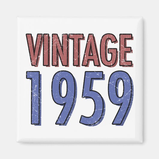 Vintag 1959, 60. Geburtstag Magnet (Vorne)