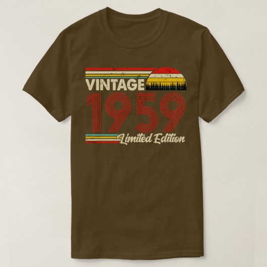 Vintag 1959 Geburtstag Shirt Limited Edition 1959  (Design vorne)