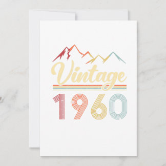 Vintag 1960 61. Geburtstag Retro 61 Jahre alt Einladung