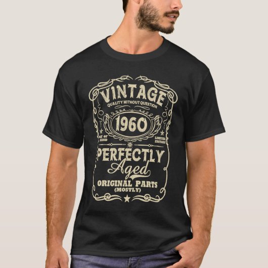 Vintag 1960 62. Geburtstag T-Shirt (Vorderseite)