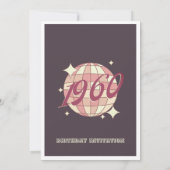 Vintag 1960 64. 65. Geburtstagsretro Einladung (Rückseite)