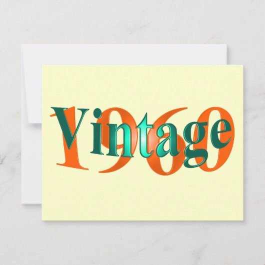 Vintag 1960 karte (Vorderseite)