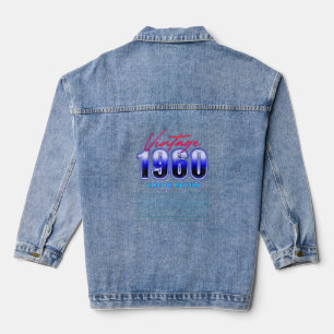 Vintag 1960 Retro Synthwave Ästhetik Jeansjacke