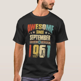 Vintag 1961 60. Geburtstag Phantastisch seit Septe T-Shirt