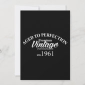 Vintag 1961 Alter bis Perfektion Premium Einladung (Vorderseite)