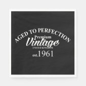 Vintag 1961 Alter bis Perfektion Premium Serviette (Vorderseite)