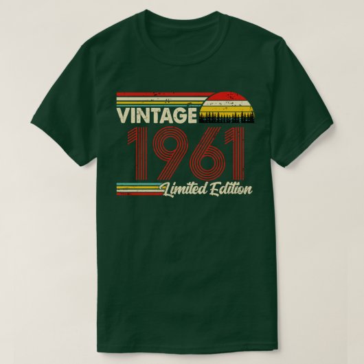 Vintag 1961 Geburtstag Shirt Limited Edition 1961 (Design vorne)