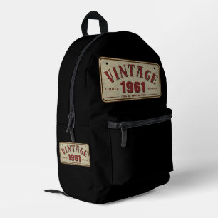 Vintag 1961 Limited Edition Alle Originalteile Bedruckter Rucksack