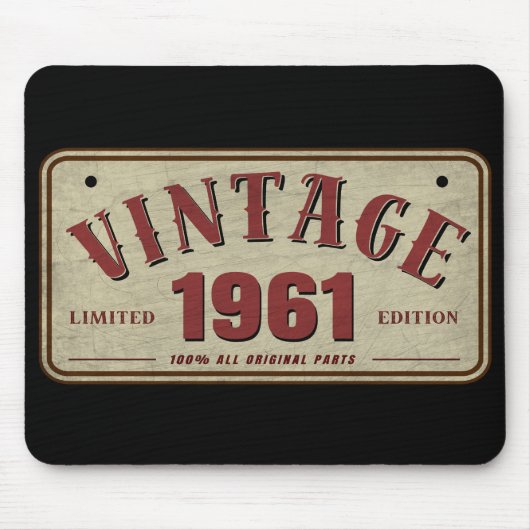 Vintag 1961 Limited Edition Alle Originalteile Mousepad (Vorne)