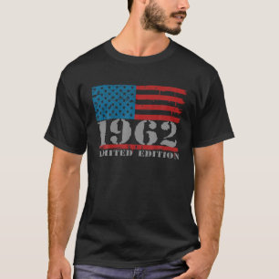Vintag 1962 Amerikanische Flagge 60. Geburtstag 60 T-Shirt