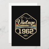 Vintag 1962 Est 59. Geburtstagsgeschenk Einladung (Vorne/Hinten)