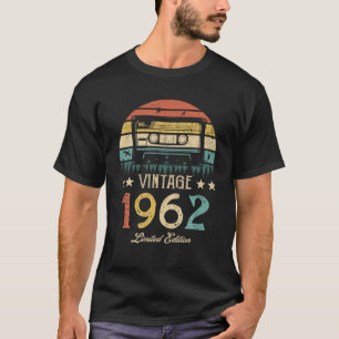 Vintag 1962 Retro Cassette 1962 60. Geburtstag 60 T-Shirt