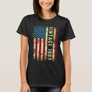 Vintag 1963 Amerikanische Fahne 60 Jahre alt 60. G T-Shirt