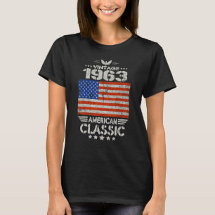 Vintag 1963 Amerikanische Flagge 60 Jahre alt 60.  T-Shirt