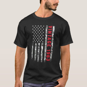 Vintag 1963 Camouflage der amerikanischen Flagge 5 T-Shirt