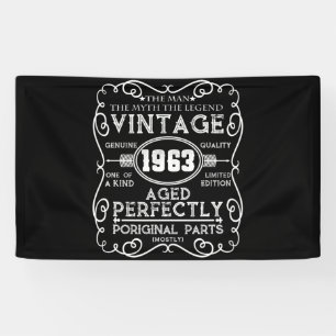 Vintag 1963 Man Myth Legend 58. Geburtstag Banner