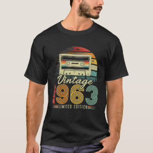 Vintag 1963 Retro Cassette 1963 59. Geburtstag 59 T-Shirt