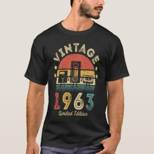 Vintag 1963 Retro Cassette 1963 59. Geburtstag 59 T-Shirt